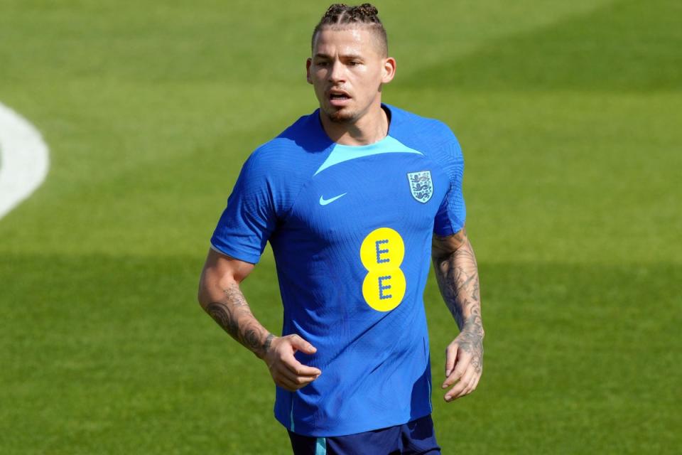 Kalvin Phillips has been training with his England team-mates in Qatar after recovering from shoulder surgery. (Nick Potts/PA) (PA Wire)