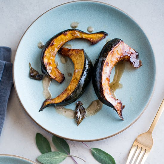 Roasted Acorn Squash with Sage Brown Butter