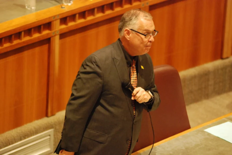 Sen. Daniel Ivey-Soto, a Democrat from Albuquerque, on the Senate Floor during the 2024 legislative session.