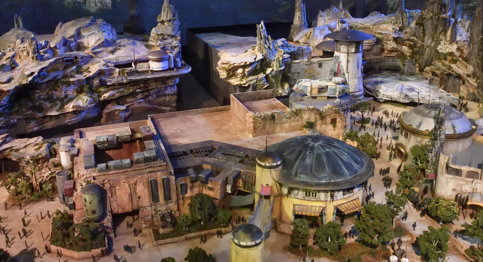 This model of Star Wars: Galaxy's Edge from 2017 was one of the first looks at the highly anticipated Disney area. (Photo: MediaNews Group/Orange County Register via Getty Images via Getty Images)