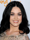 <b>Celebrities in plaits: Katy Perry </b><br><br>Katy has plaited her hair on top of her head in a Grecian style, leaving the rest of her 'do sleek and glossy.<br><br>© Rex