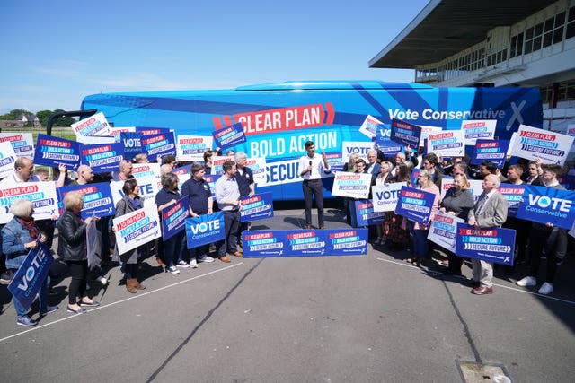 Tory battlebus launch