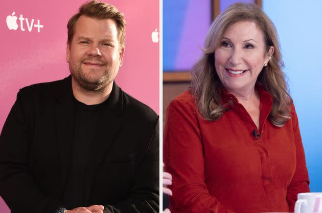 James Corden and Kay Mellor (Photo: Stewart Cook/Shutterstock/ITV/Ken McKay/)