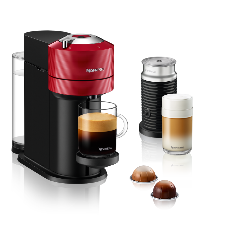 The Vertuo Next Cherry Red & Aeroccino3 - $229.00 Photo: Nespresso 