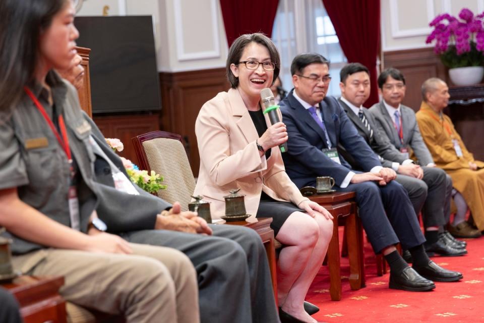  副總統蕭美琴接見第9屆國家環境教育獎獲獎者代表。 圖：總統府提供 