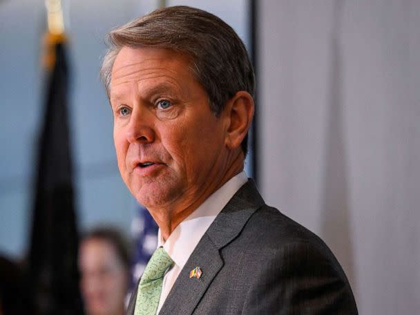 PHOTO: Georgia Governor Brian Kemp appears at a reception in Atlanta, June 6, 2022. (BELGA MAG/AFP via Getty Images, FILE)