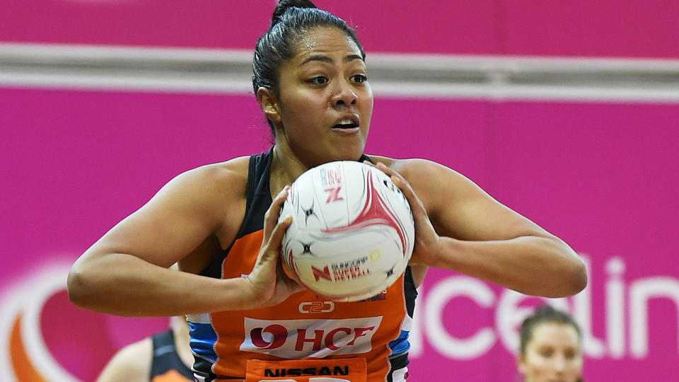 Kristiana Manu'a, pictured here in action for the Giants in Super Netball.