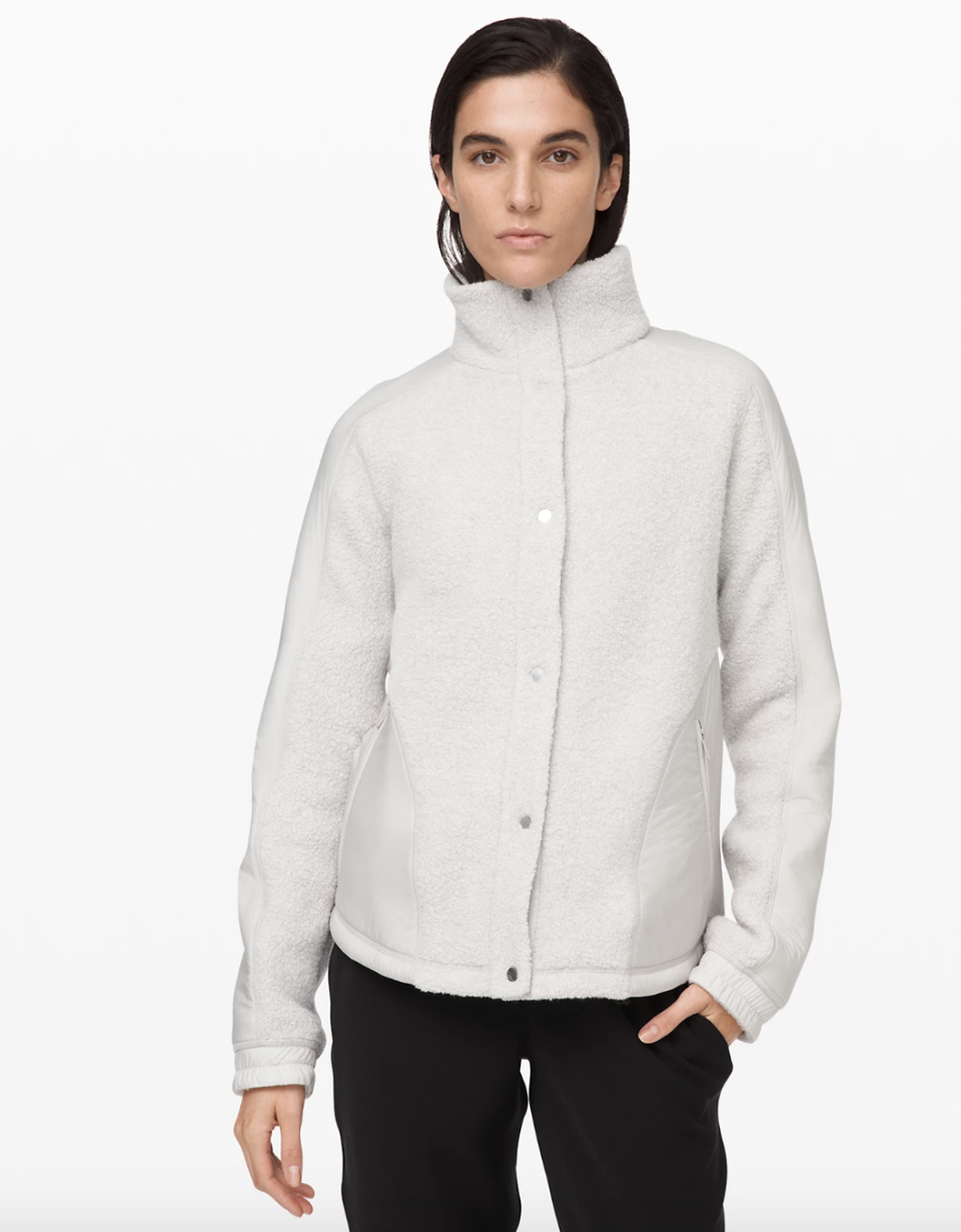 Go Cozy Jacket in heathered ceramic