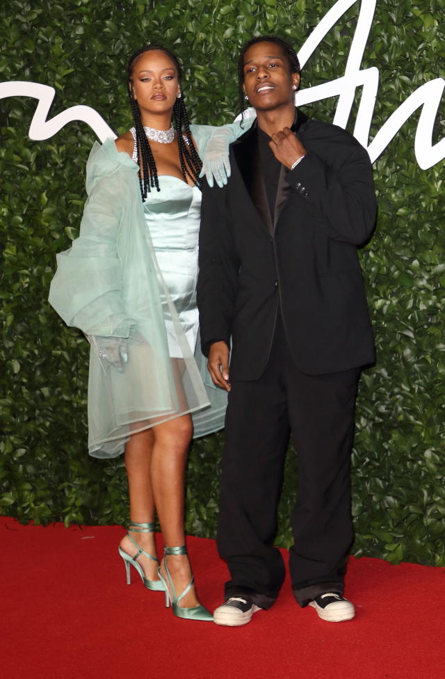 Rockstar Parents A$AP Rocky and Rihanna Coordinated Outfits in