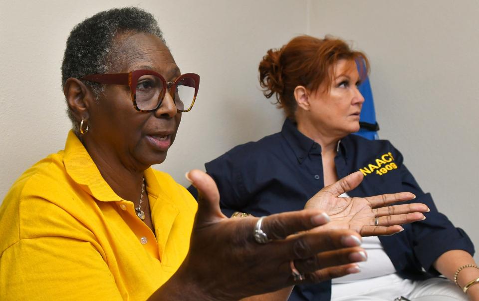 Gloria W. Bartley, first vice president, and Ruth Gary, education chair, are pictured in the North Brevard NAACP's Titusville office.