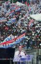 ARCHIVO - En esta imagen del 1 de mayo de 2019, Laurentino Cortizo, candidato a la presidencia de Panamá por el Partido Revolucionario Democrático, ofrece un discurso en su mitin de cierre de campaña en Ciudad de Panamá. (AP Foto/Arnulfo Franco, Archivo)