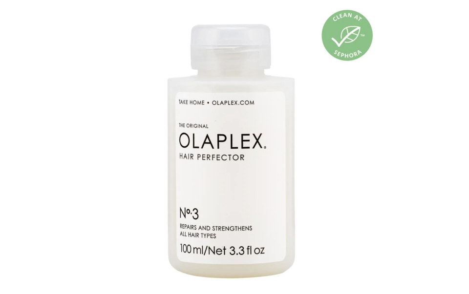 A photo of Olaplex bottle. 