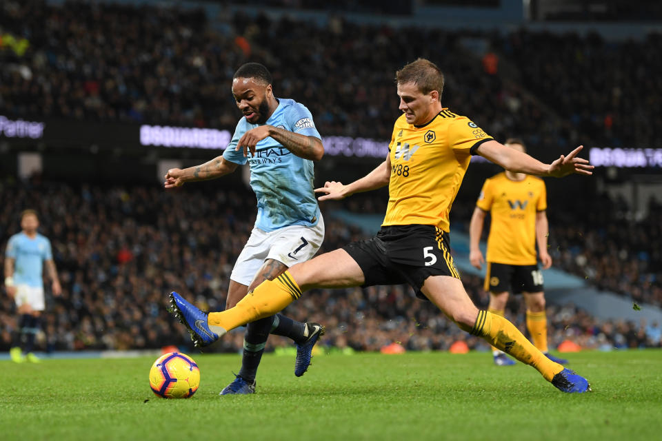 Ryan Bennett brought down Raheem Sterling, allowing Gabriel Jesus to score his second from the spot