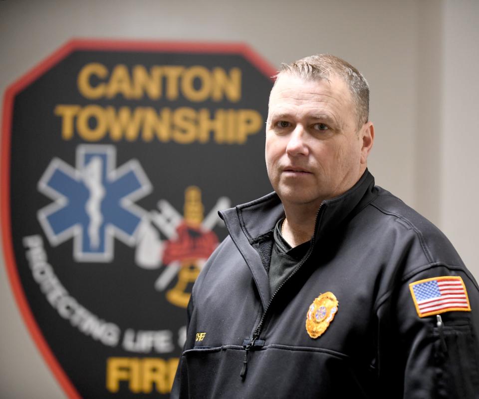 Canton Township Fire Chief Christopher Smith at Canton Township Fire Department Station 1.  Thursday, December 29, 2022.