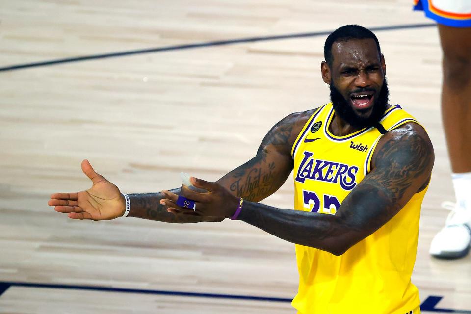 LeBron might be making this face again if his teammates don't start hitting threes.
