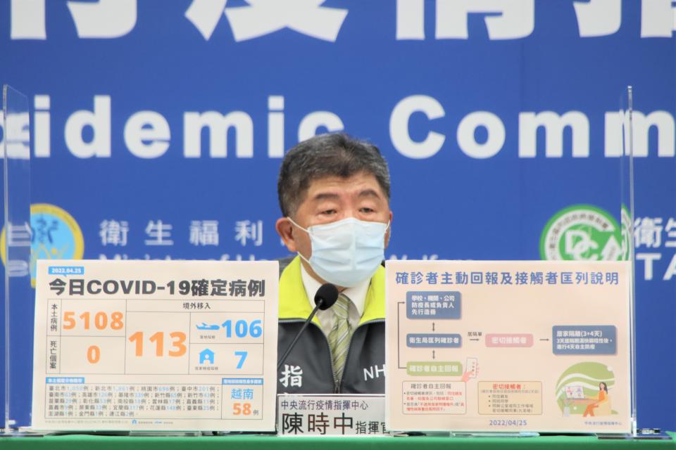 疫情指揮中心指揮官陳時中今（25）日針對疫情進行說明。