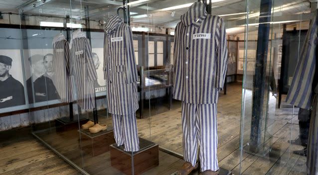 The character in the film wears a striped uniform similar to the ones worn at the Stutthof concentration camp. Photo: Getty