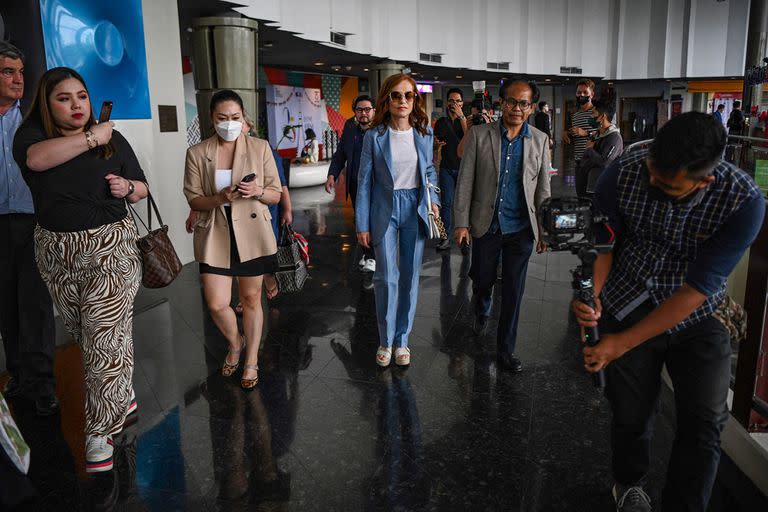 La actriz francesa Isabelle Huppert en Manila, Filipinas 