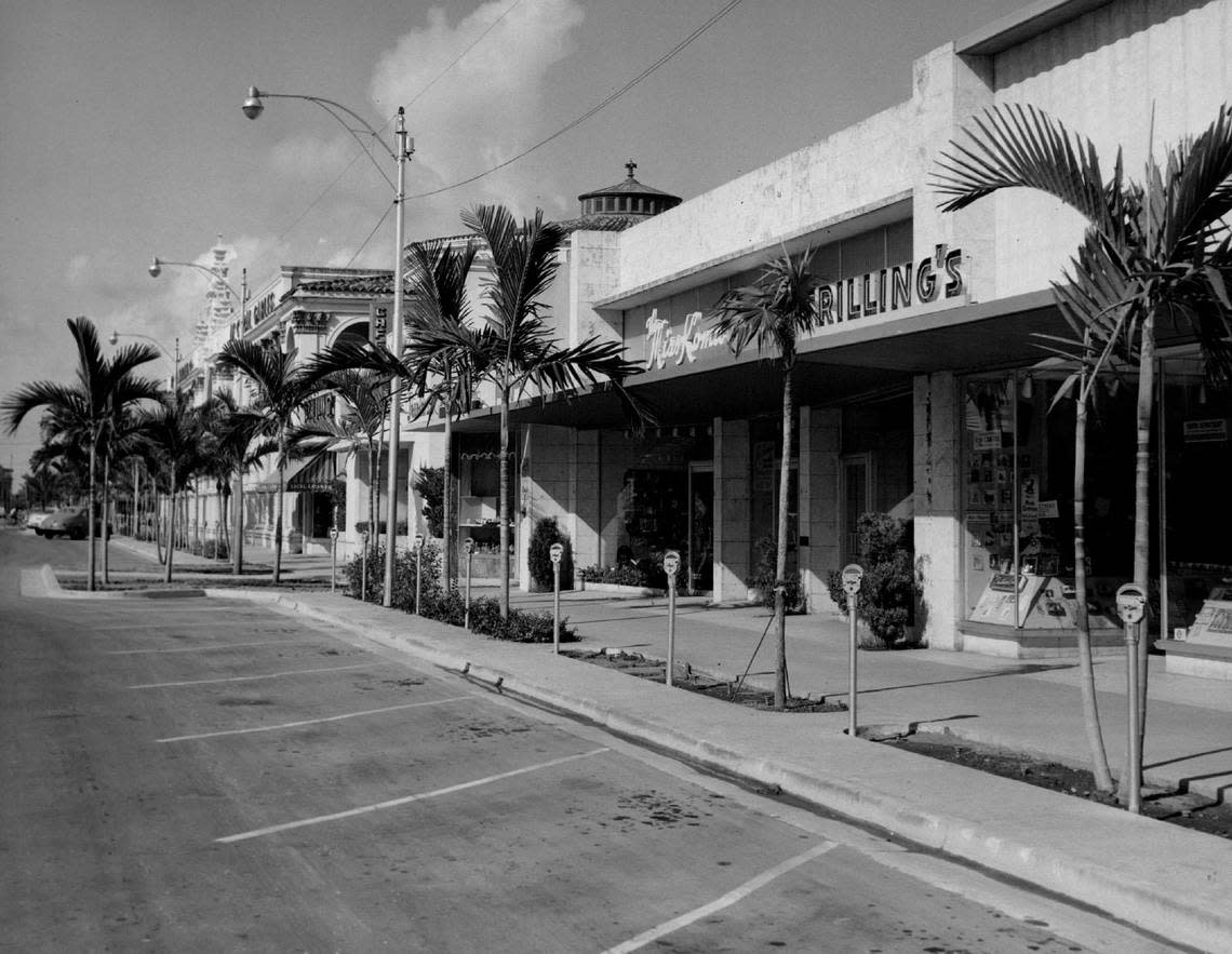 Coral Gables’ Miracle Mile in the 1950s.