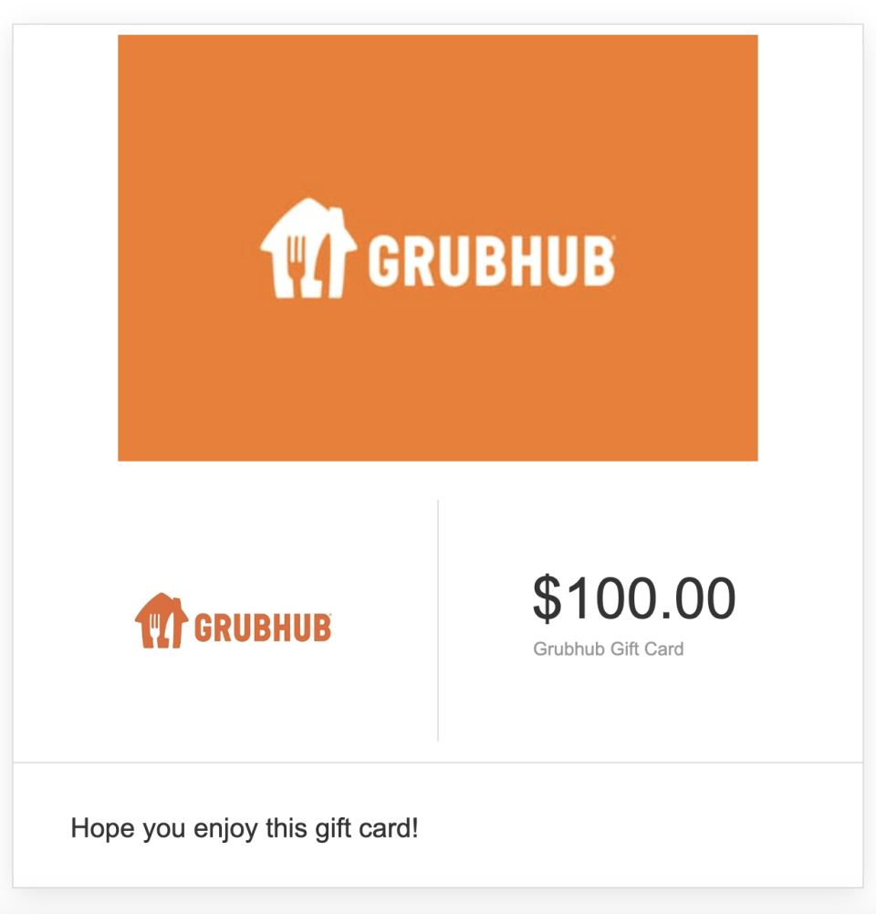 Grubhub Gift Card