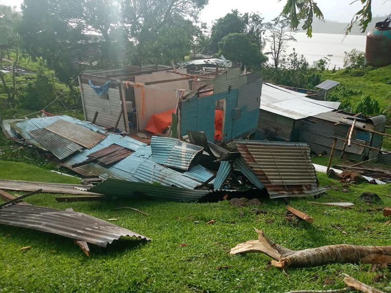 Aftermath of Cyclone Yasa in Nasavu, Bua Province