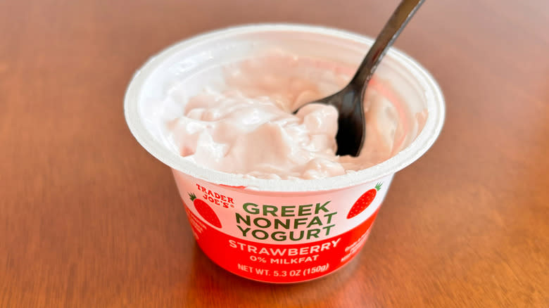 Trader Joe's strawberry Greek yogurt