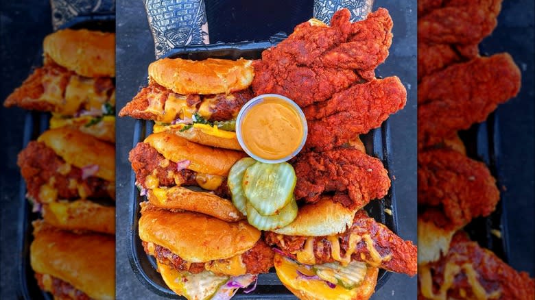 Dave's Hot Chicken tenders and sliders