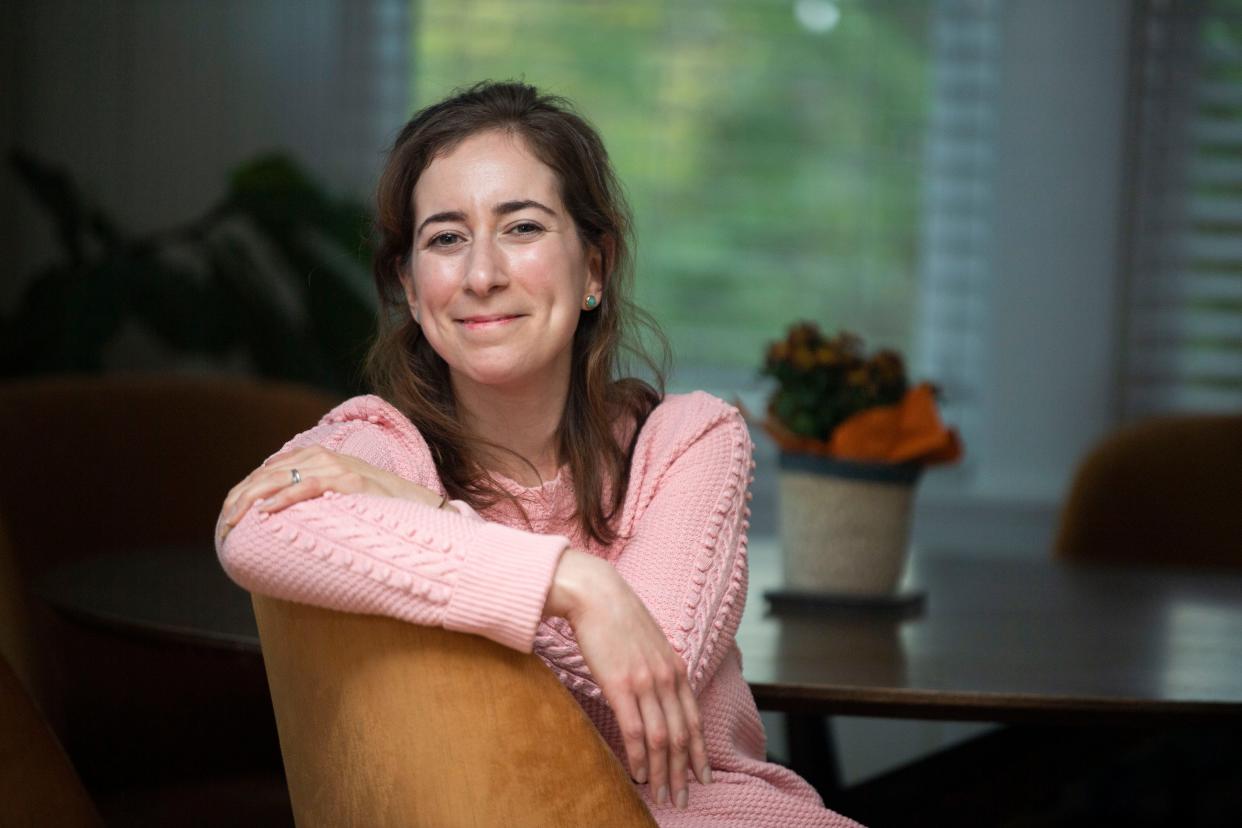 Audrey Shulman, the screenwriter for "Sitting in Bars with Cake”, at her home in Nashville, Tenn., Tuesday, Dec. 5, 2023.