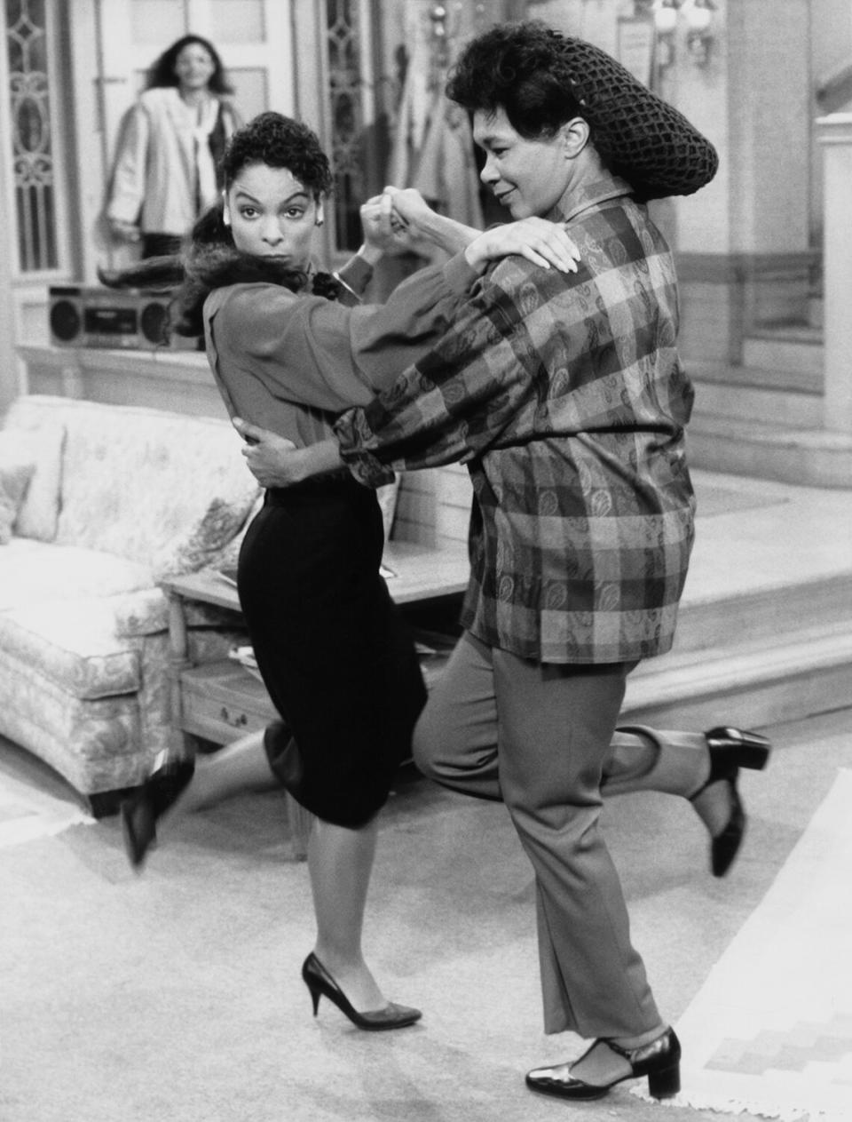 Jasmine Guy as Whitley Marion Gilbert, Mary Alice as Leticia 'Lettie' Bostic in A Different World