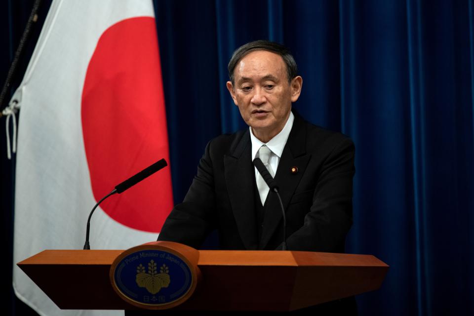 Yoshihide Suga will say Japan must reach net zero emissions by 2050 (REUTERS)