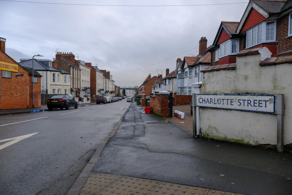 Charlotte Street in Leamington Spa where the attack took place (swns)