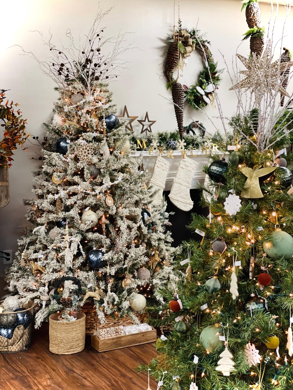 Whimsical woodsy decorations have been a popular, traditional Christmas theme this year at the Halls Flower Shop. Nov. 15, 2021.