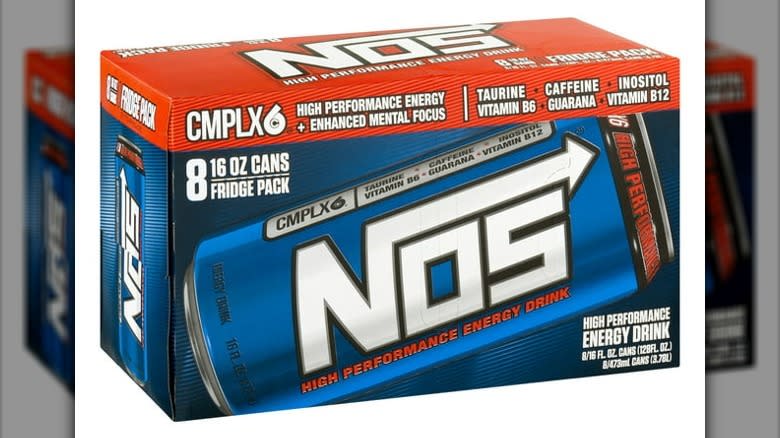 Case of NOS energy drinks