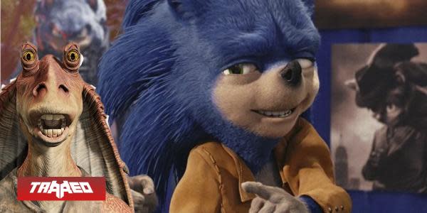 Jar Jar Binks iba a aparecer en la nueva película de Chip y Dale pero fue reemplazado por el Sonic Feo