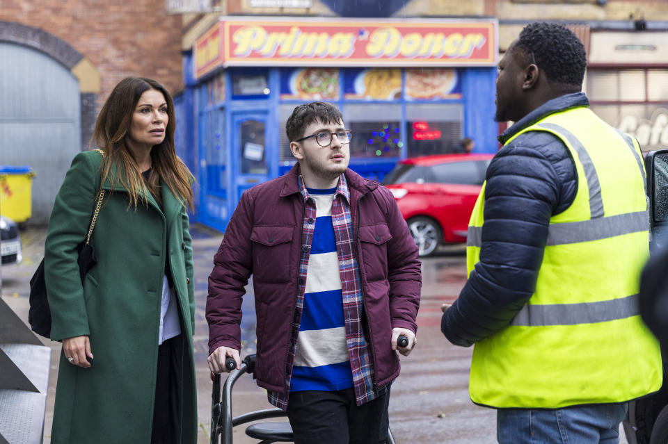 FROM ITV

STRICT EMBARGO -  No Use Before Tuesday 12th December 2023

Coronation Street - Ep 1114950

Friday 29th December 2023

DELIVERY As Carla Barlow [ALISON KING] and Bobby [JACK CARROLL] head out of the flat, a van pulls up.  When the driver opens the van doors, Bobby recognises all his possessions and realises that his Mum must have sent them on.  Carlaâ€™s gutted to realise heâ€™s here to stay. 

Picture contact - David.crook@itv.com

Photographer - Danielle Baguley

This photograph is (C) ITV and can only be reproduced for editorial purposes directly in connection with the programme or event mentioned above, or ITV plc. This photograph must not be manipulated [excluding basic cropping] in a manner which alters the visual appearance of the person photographed deemed detrimental or inappropriate by ITV plc Picture Desk. This photograph must not be syndicated to any other company, publication or website, or permanently archived, without the express written permission of ITV Picture Desk. Full Terms and conditions are available on the website www.itv.com/presscentre/itvpictures/terms
