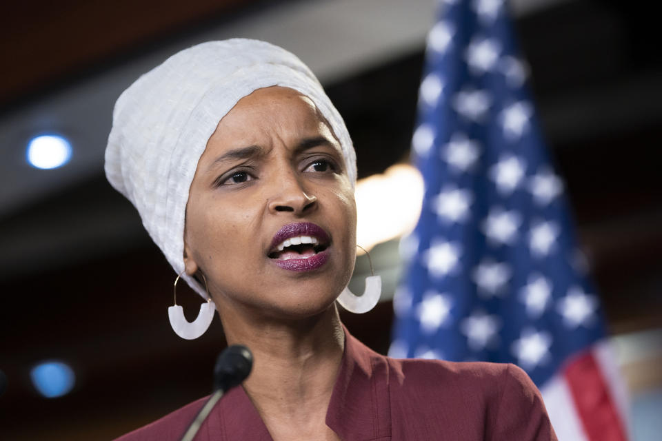 Ilhan Omar, representante federal por Minnesota. (AP Photo/J. Scott Applewhite)