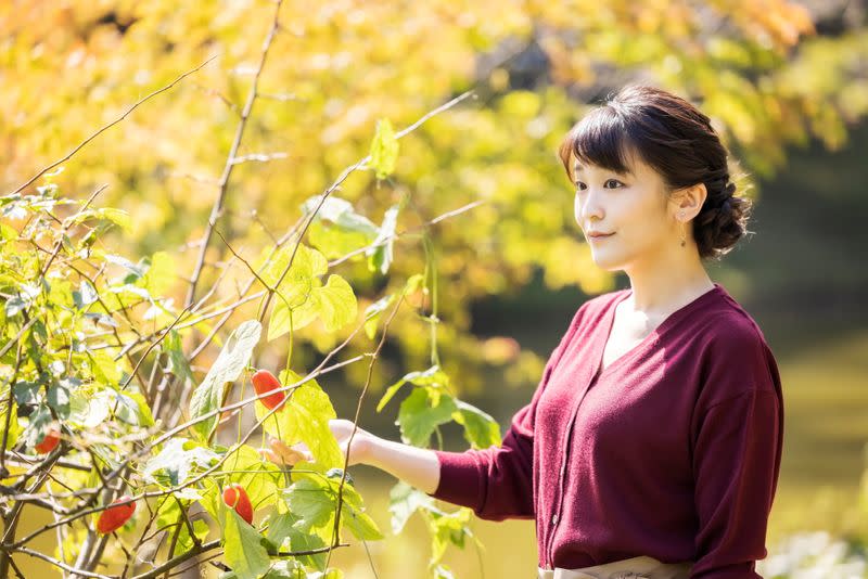 Japan's Princess Mako, the eldest daughter of Crown Prince Akishino and Crown Princess Kiko, strolls at the garden in Tokyo