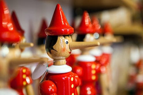   <span class="attribution"><a class="link " href="https://www.shutterstock.com/image-photo/traditional-wooden-pinocchio-toy-italy-264869639" rel="nofollow noopener" target="_blank" data-ylk="slk:Lucky Raccoon/Shutterstock;elm:context_link;itc:0;sec:content-canvas">Lucky Raccoon/Shutterstock</a></span>