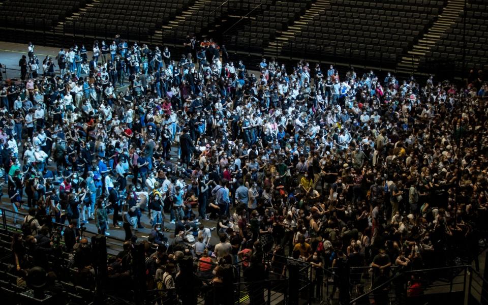 Live music - subject to Covid testing - has made its first return to France in more than a year - Ian Langsdon/EPA-EFE/Shutterstock