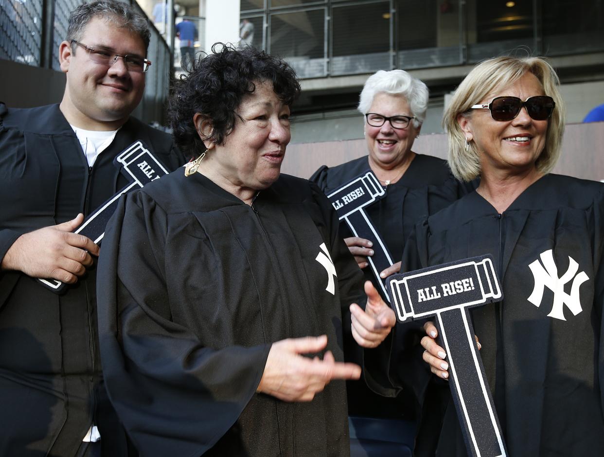 Supreme Court justice Sonia Sotomayor is a big fan of the Yankees. (Photo by Rich Schultz/Getty Images)