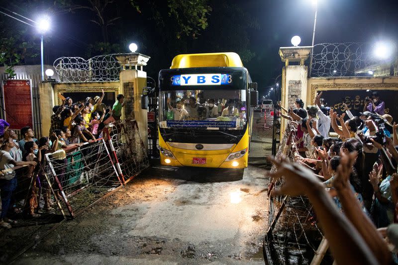 Myanmar's Junta releases prisoners in Yangon