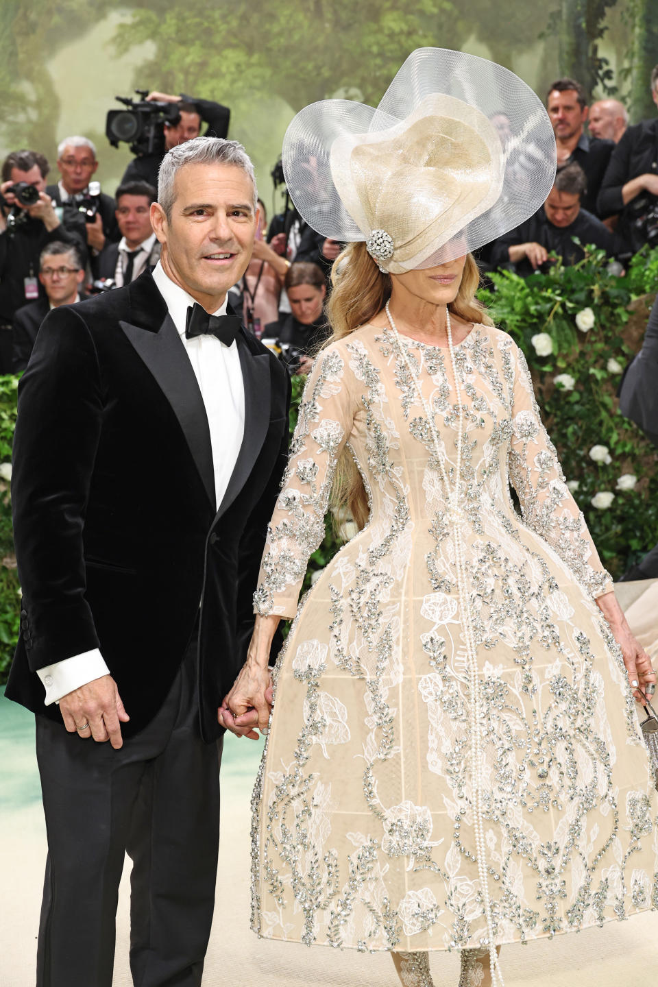 NEW YORK, NEW YORK - MAY 06: (L-R) Andy Cohen and Sarah Jessica Parker attend The 2024 Met Gala Celebrating "Sleeping Beauties: Reawakening Fashion" at The Metropolitan Museum of Art on May 06, 2024 in New York City. (Photo by Jamie McCarthy/Getty Images)
