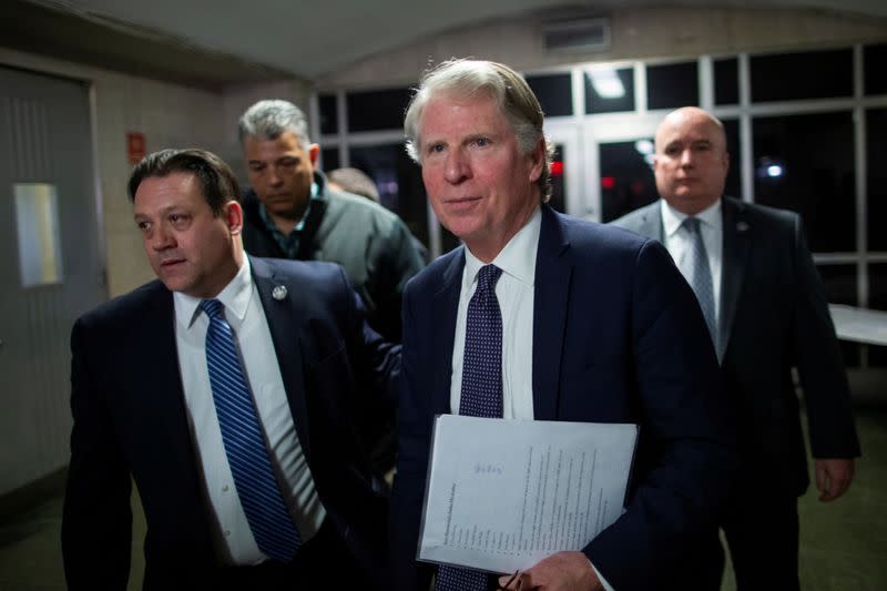 Manhattan District Attorney Vance, Jr. exits the courtroom after a verdict during the ongoing sexual assault trial of film producer Weinstein at New York Criminal Court in the Manhattan borough of New York City, New York