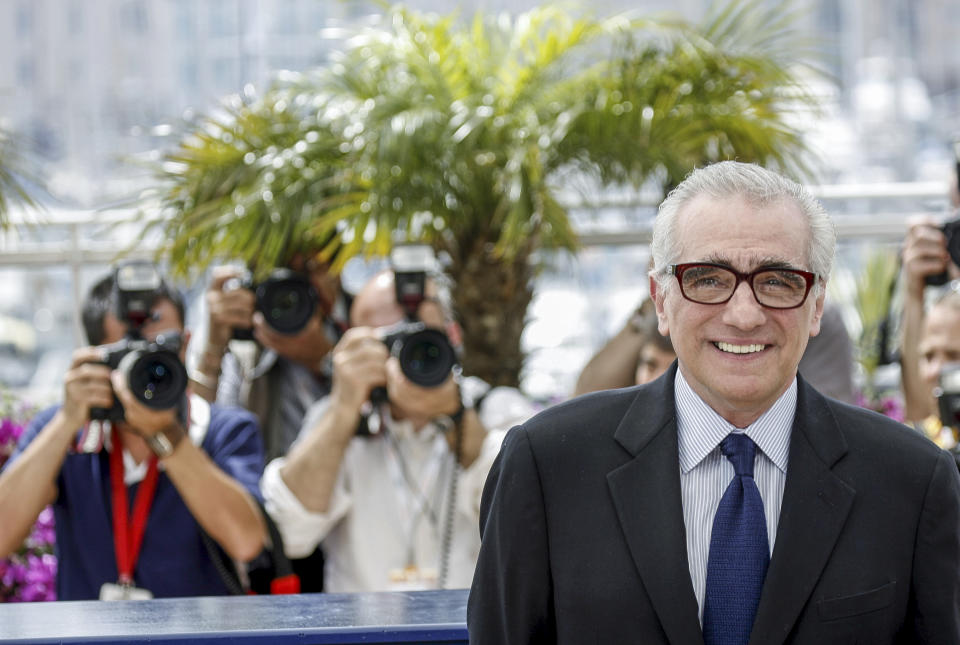 FILE - Martin Scorsese poses during a photo call for the World Cinema Foundation, at the 60th International film festival in Cannes, southern France, on May 22, 2007. When Martin Scorsese premieres his latest film, "Killers of the Flower Moon," at the Cannes Film Festival on May 20th, it will return Scorsese to a festival where he remains a part of its fabled history. Scorsese premiered his masterpiece of urban alienation, "Taxi Driver," in Cannes in 1976. Its debut was one of the most fevered in Cannes history, drawing boos and some walkouts for the violence in Scorsese's tale of the disillusioned New York cab driver Travis Brickle. The playwright Tennessee Williams, then the jury president, condemned the film. (AP Photo/Andrew Medichini, File)