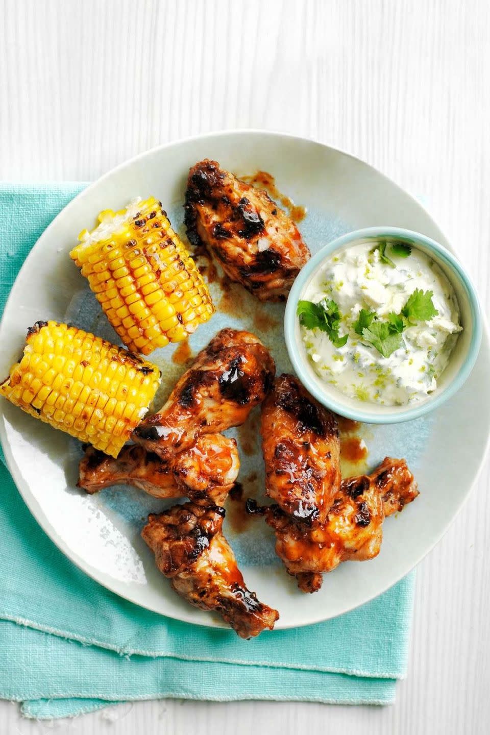 4th of july food smoky grilled chicken wings