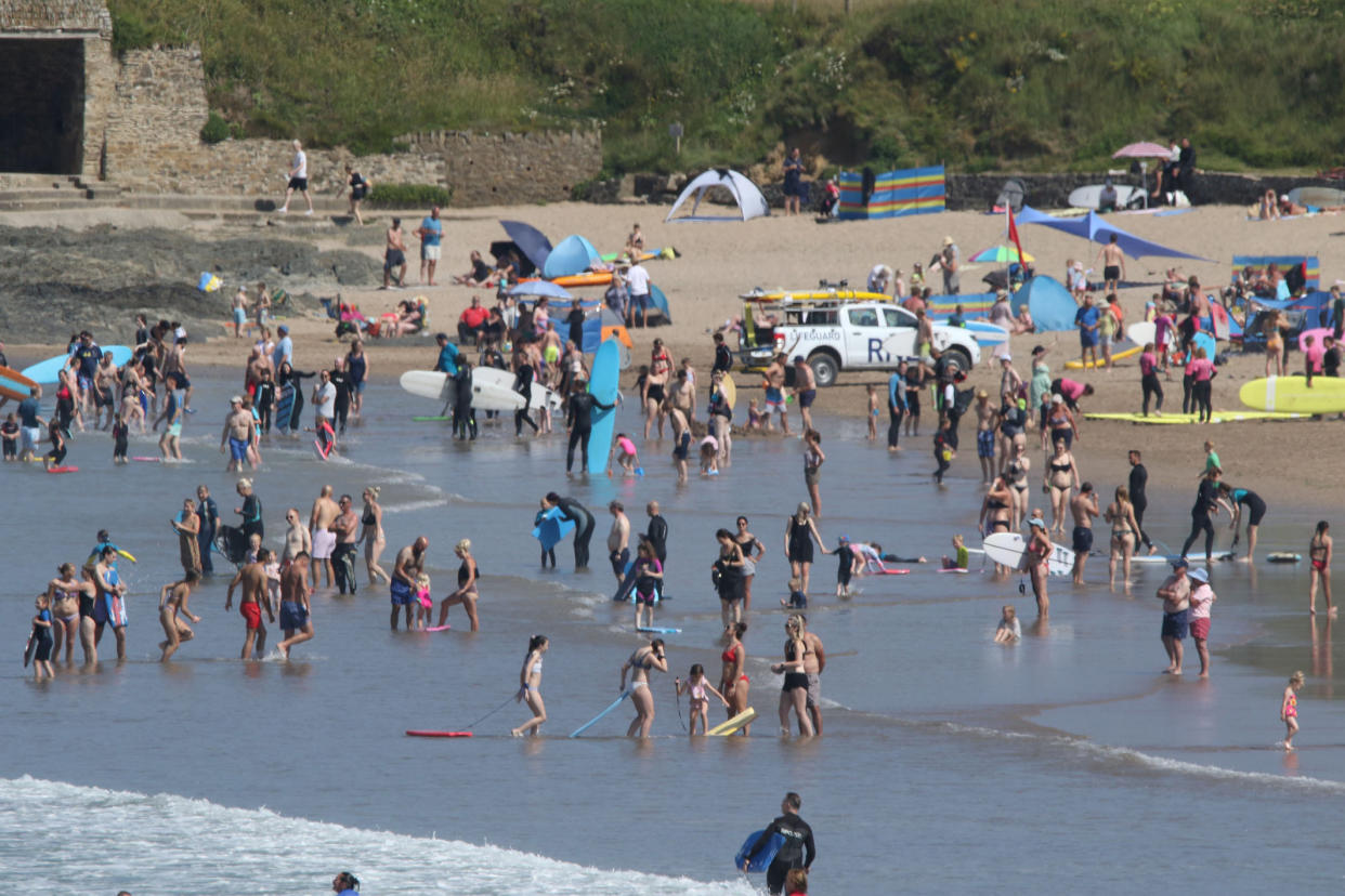 Paramedics were called to the beach at Croyde, Devon on Saturday. (SWNS)