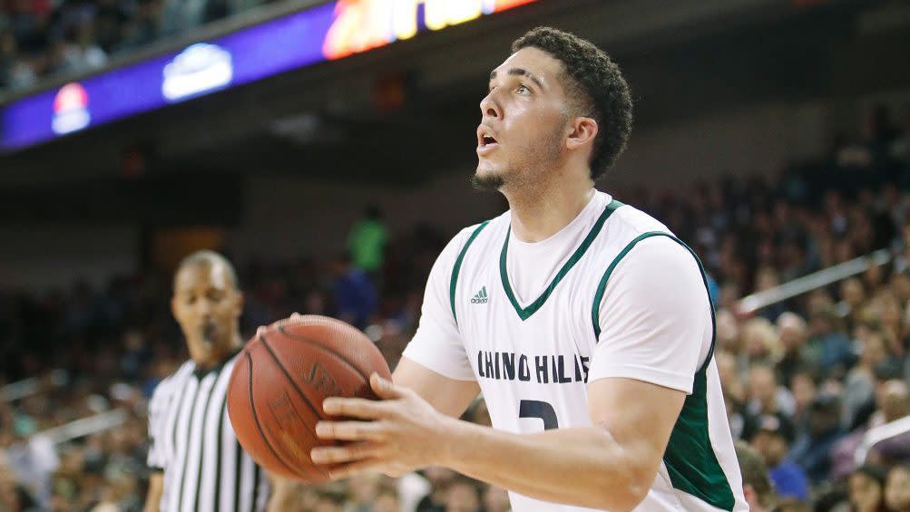 LiAngelo Ball is one of three UCLA players detained in China after allegedly shoplifting last week. (Getty)