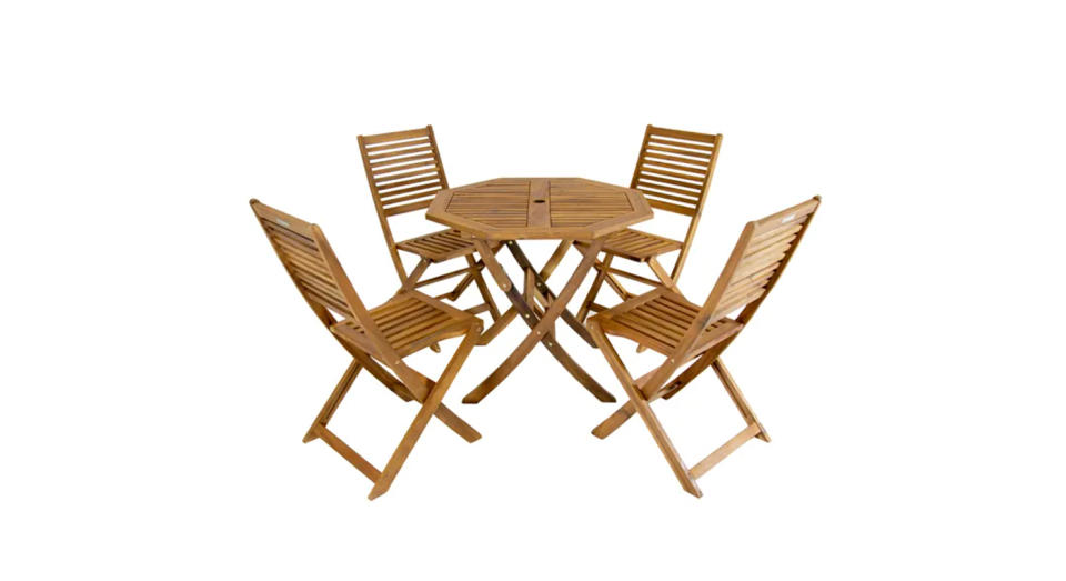 Dunelm wooden garden furniture set