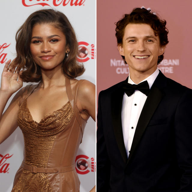 Tom Holland and his girlfriend Zendaya look loved-up as they head