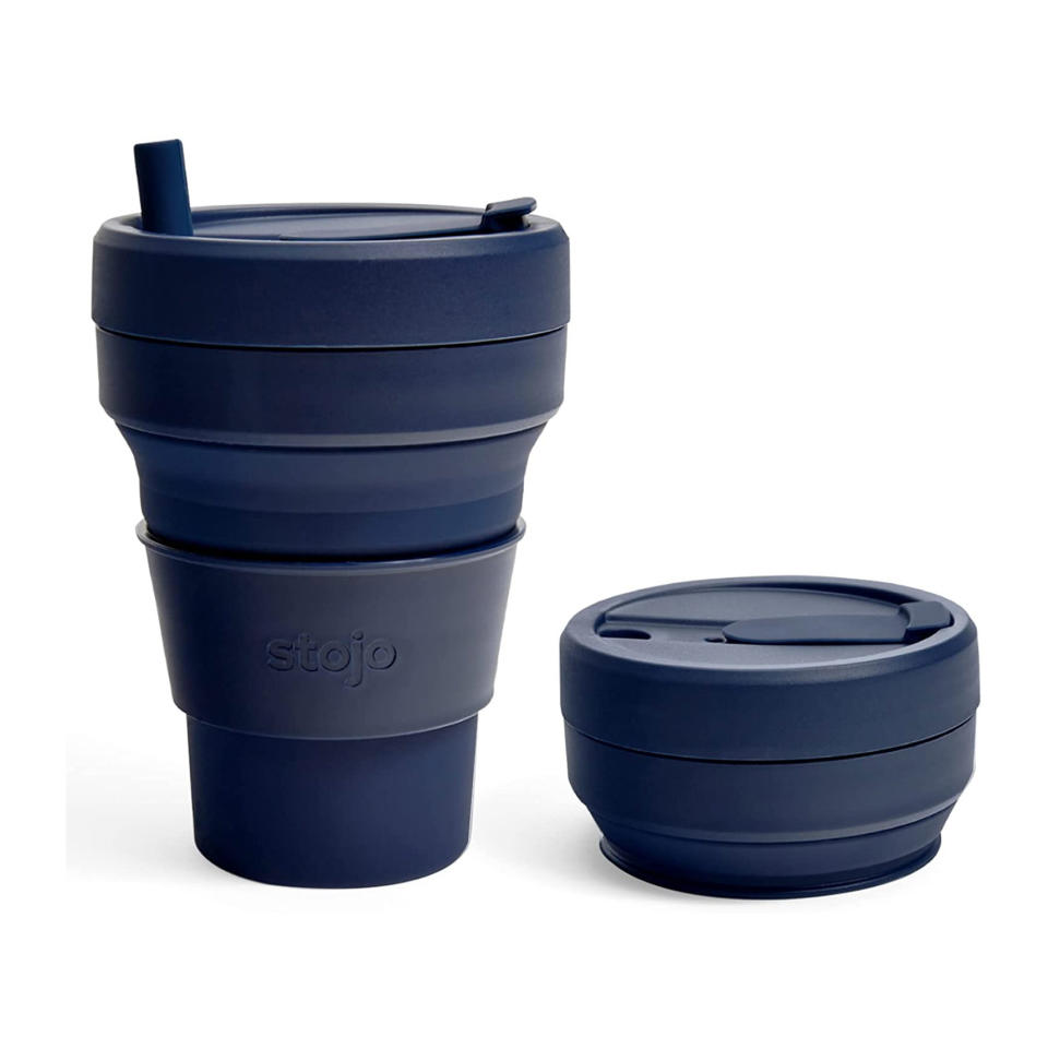 Stojo Extra Large Collapsible Coffee Cup with Straw